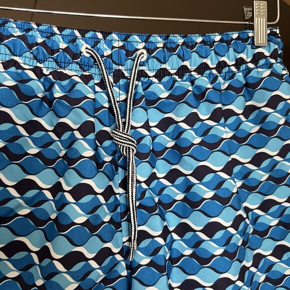 Speedo Men's Blue Printed Swim Trunks Size Small Quick-Dry Beach Shorts - Picture 2 of 11